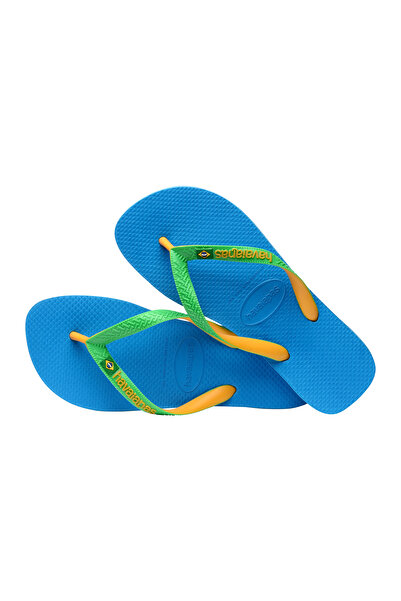 Havaianas Brasil Mix Flip Flops - Turquoise / Pop Yellow