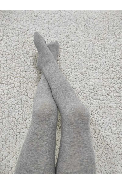 DÜVEN Gray Girl's Cotton Thick Pantyhose