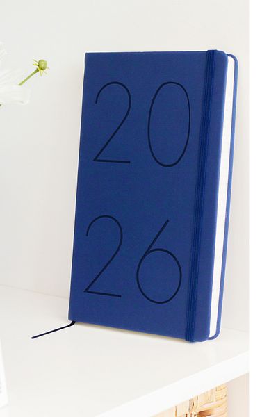 Matt Notebook 2026 Година 13x21 см Дневен дневен ред, тъмносин