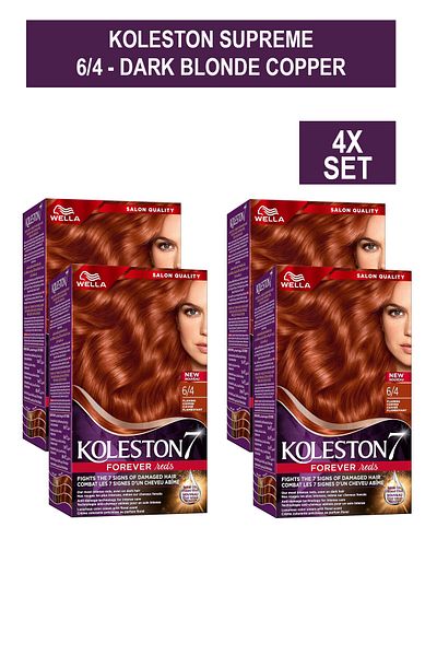 Wella Koleston Supreme KIT 6/4 - DARK BLONDE COPPER x4