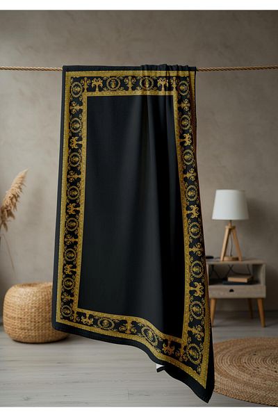 Doruklar Home Collection Modern Patterned Digital Printing Beach Sea Towel Peshtamal 80X160 cm Brs050