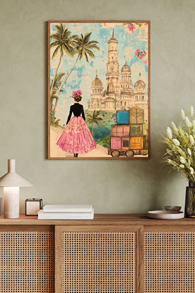 Dekorsiahome Pictură dintr-o bucată cu cadru din lemn Yayoi Kusama TK0819