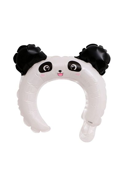 Terra Balon din Folie Metalizata, Tip Coronita cu Urechi, Model Panda