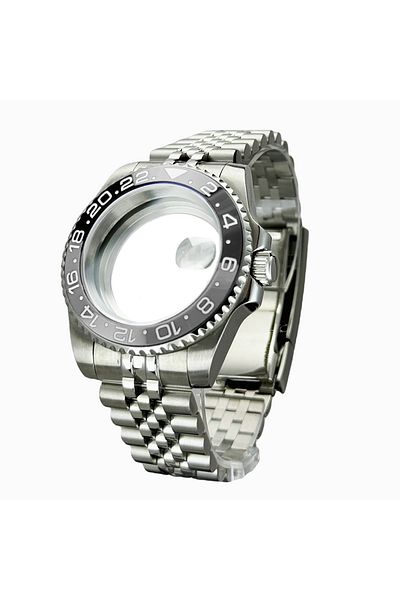 Choice T-glass-date Jubilee Band BGW9 bue lumoius bezel Fit for Sub Dive Watch Case NH34 NH35 NH36 NH70 NH7