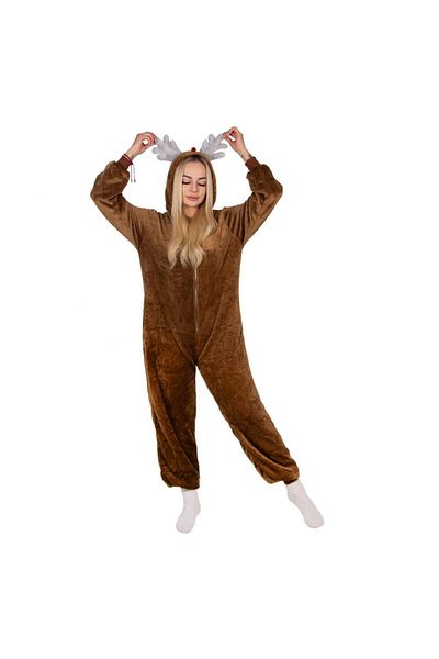 SERSIMO Pijama tip salopeta pentru adulti, model Ren, marime M
