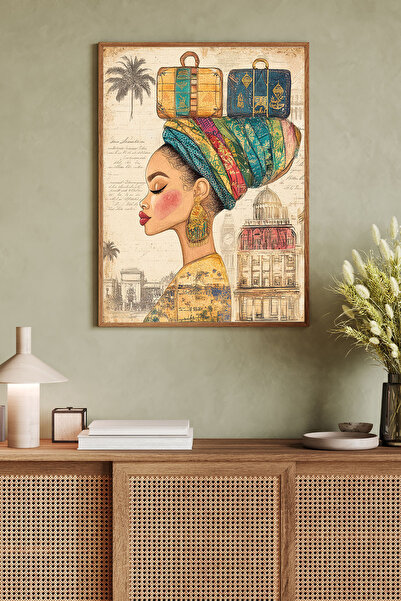 Dekorsiahome Pictură într-o singură bucată cu cadru din lemn Yayoi Kusama TK0818