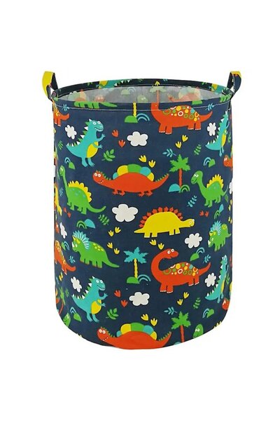 dalip Foldable Storage Basket for Toys, Dinosaur Model, 43x33 cm, Rigid Cotton, Multicolor