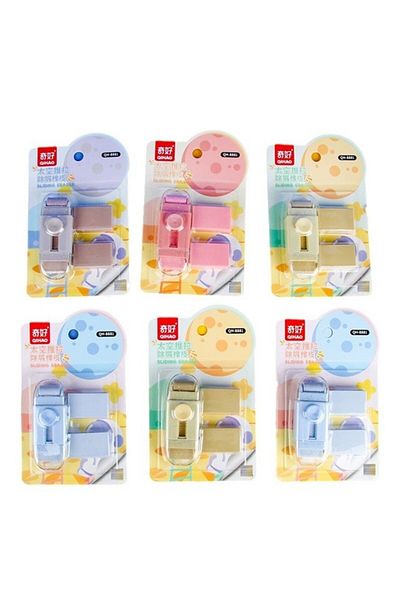Flippy Eraser, Flippy, with 2 Refills, Pull-Push Adjustment, Rubber, Khaki