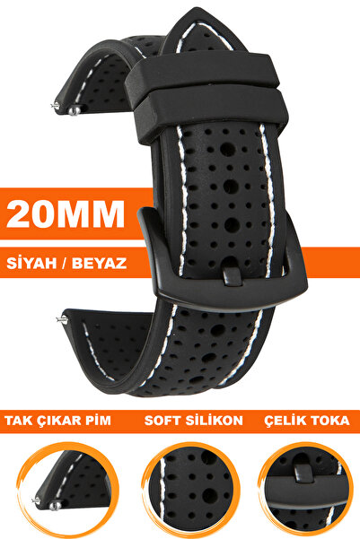 COBRA 20mm Saat Uyumlu Soft Silikon Saat Kordonu Kayışı 20S26B