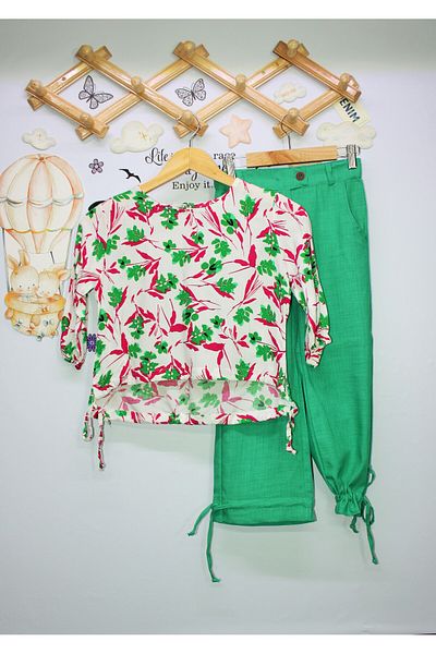 fourcloversfashion Girl's Floral Suit