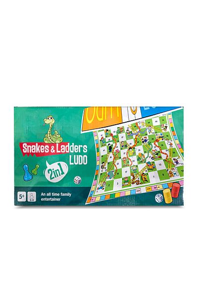 Rong Fa 2 in 1 Snakes & Ladders + Ludo