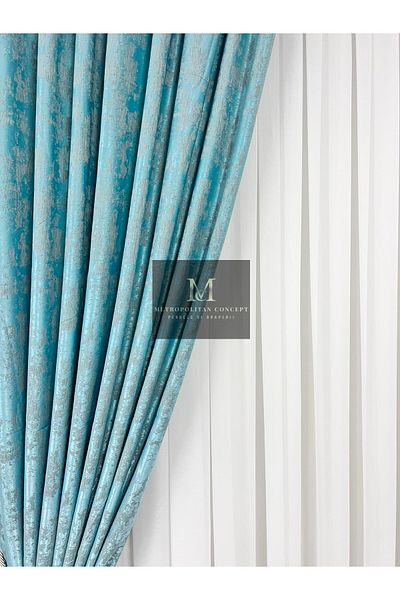 Metropolitan Concept Set of 2 Venti curtains, worked on 10 cm wide rejansa