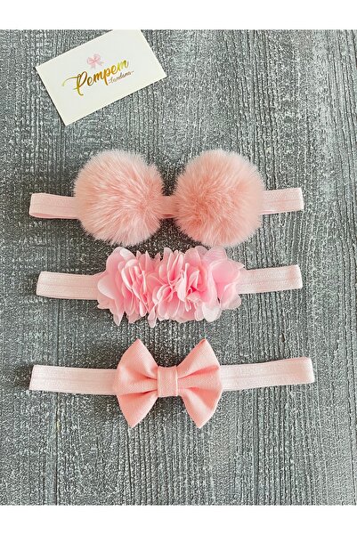 pempem bandana kız bebek ponpon bandana,keten fiyonk bandana. frida bandana 3...