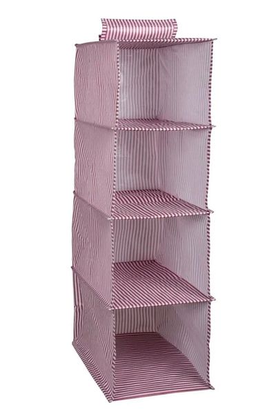 HOMENIVA 4 Compartment Hanging Wardrobe Organizer 24X29X64 cm