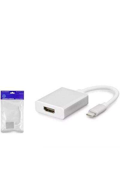 OEM محول هادرون HDX7760 TYPE-C (M) إلى HDMI (F) أبيض