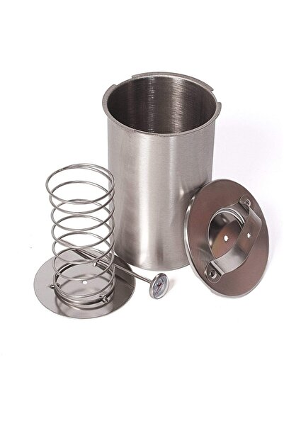 FOXMAG24 Presă de șuncă de casă, cu termometru, oțel inoxidabil, cilindrică, ...