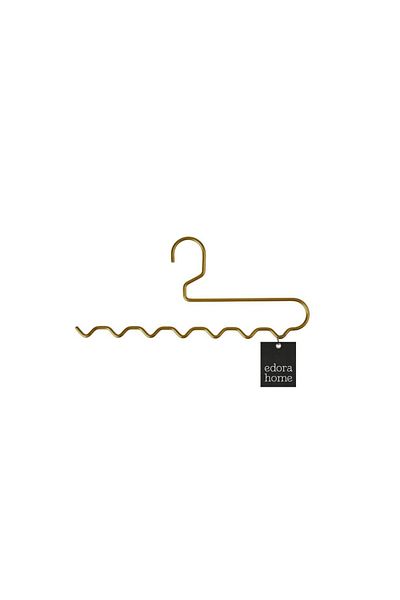 Edora Home Gold 10-Piece Wardrobe Zigzag Hanger, Pants, Shawl, Scarf, Belt Organizer Hanger - Metal Stainless