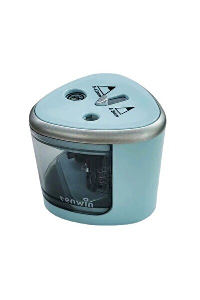 Flippy Electric Pencil Sharpener, 2 Holes, Blue/Gray, 4×AA (not included)