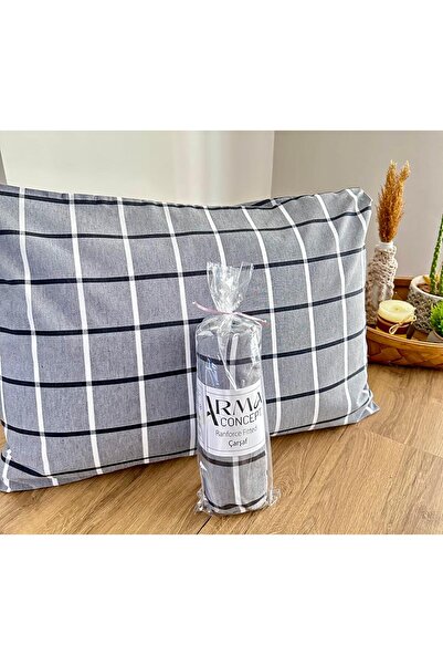 Arma Concept Single Checkered Pattern Ranforce Fabric Fitted Elastic Sheet & 1 Pillow Case