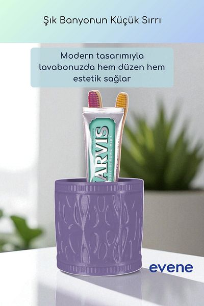 Evene Θήκη οδοντόβουρτσας Βάση οδοντόβουρτσας Βάση οδοντόβουρτσας Υπαίθριο μωβ Χρώμα Μοντέλο 76