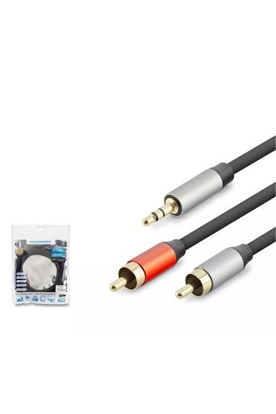 OEM Hadron hdx1074 3.5mm to 2rca cable 2line gold 3m black