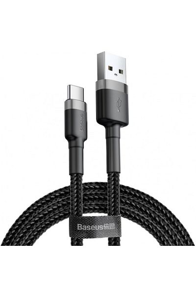 dalip Cablu de încărcare și transfer de date, conector USB-A compatibil cu Apple, 18W, 1m, textil, negru-gri