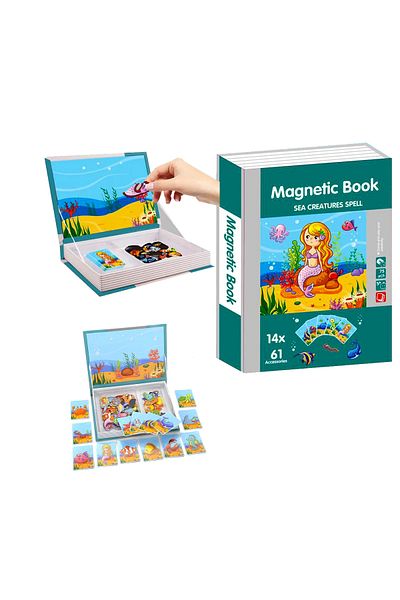 SARALMA Magnetic puzzle book for children - Marine figures