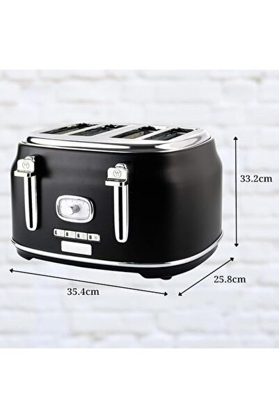 White Westinghouse Westinghouse Retro 4-Slice Toaster - Six Adjustable Browning Levels - with Self Centering Function