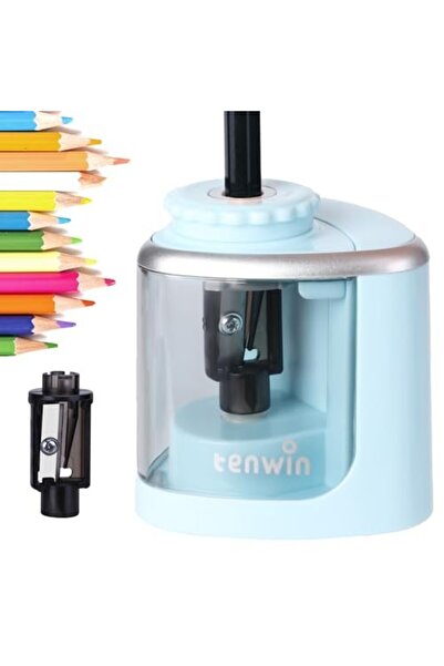 Flippy Semi-Automatic Electric Pencil Sharpener, Plastic, Blue