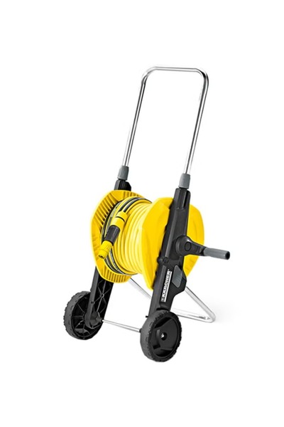 rexa مجموعة خراطيم الحدائق ذات العجلات - رشاش مياه عالي الضغط مع بكرة تخزين، ...