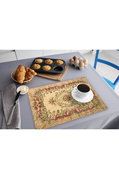 TURKISHRUG KINGDOM سوبا مستطيلة قابلة للغسل - متعددة الألوان 30x40