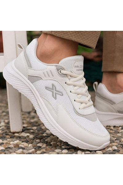 MORENİCA Men's White Light Sole Casual Sneakers