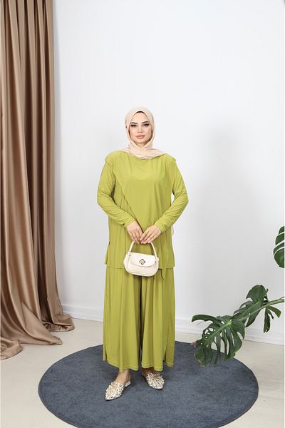 NİSUM MODA Sandy Suit with Cross Pants