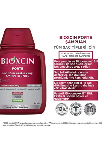Bioxcin Forte Şampuan 300ml 3 Al 2 Öde + Forte Serum 3x50ml (Dökülme Karşıtı Avantajlı Set)