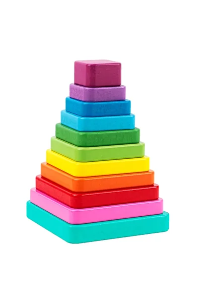 sallma Montessori wooden stacking tower, multicolor