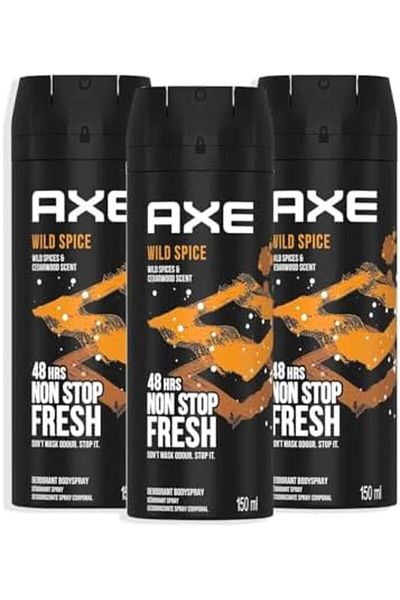 Axe Wild Spice Deodorant Spray, 150 ml (Pack of 3)