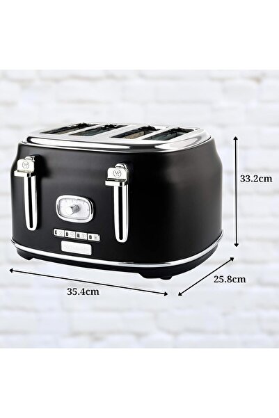 White Westinghouse Westinghouse Retro 4-Slice Toaster - Six Adjustable Browning Levels - with Self Centering Function
