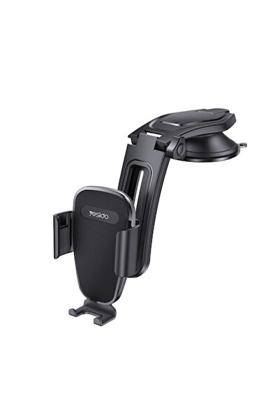 dalip Suport telefon auto 360°, montare pe bord, ventuză, ABS, negru
