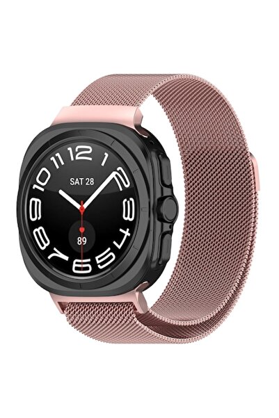 Danex Curea compatibila cu Samsung Galaxy Watch Ultra 47mm, C7, Otel inoxidabil, Powder Pink