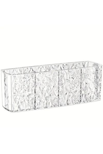 Choice Transparent 4 Holes Acrylic Cosmetic Makeup Storage Box Transparent Lipstick Brushes Eyebrow Pencil