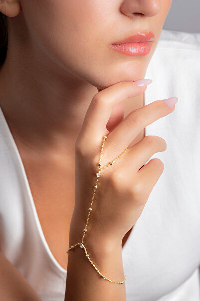 Elika Silver 925 Ayar Gümüş Top Zincirli Şahmeran Bileklik