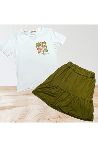 DENİZLİFE Girl Shorts Skirt Suit