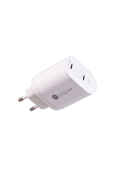 dalip Încărcător de perete 40W, încărcare rapidă, 2 x USB-C, 20W+20W, alb