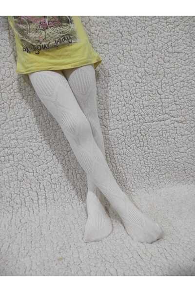 DÜVEN Knitwear Ayda Cotton Girls Vanilla Pantyhose