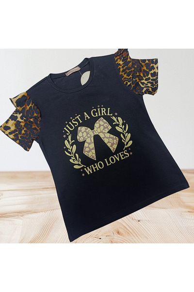 DENİZLİFE Girl's Leopard Shorts Skirt Suit