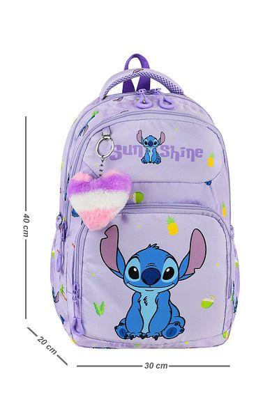 SippoTrade Set de 3 geanți pentru școală primară, cutie termică pentru prânz și trusa de creion cu imprimeu Stich