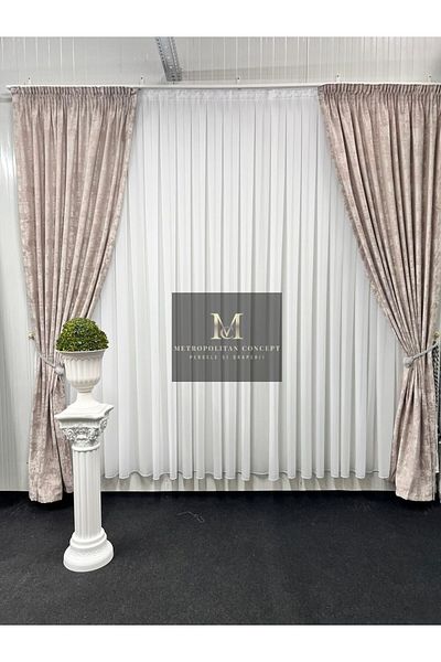 Metropolitan Concept Set of 2 Venti curtains, worked on 10 cm wide rejansa