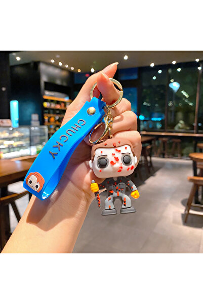 Choice سلسلة مفاتيح رعب بطول 6 سم، سلسلة مفاتيح على شكل قاتل أشباح، عروس طفلة...