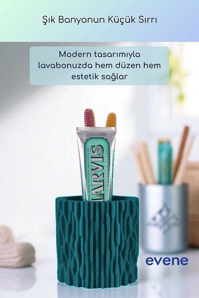 Evene Θήκη οδοντόβουρτσας Βάση οδοντόβουρτσας Βάση οδοντόβουρτσας Σκούρο πράσινο χρώμα Μοντέλο 78