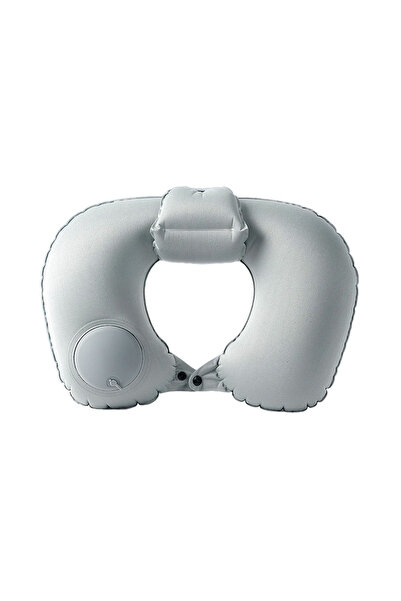 Choice وسادة رقبة محمولة قابلة للضغط والنفخ باللون الرمادي، قطعة واحدة، قابلة...